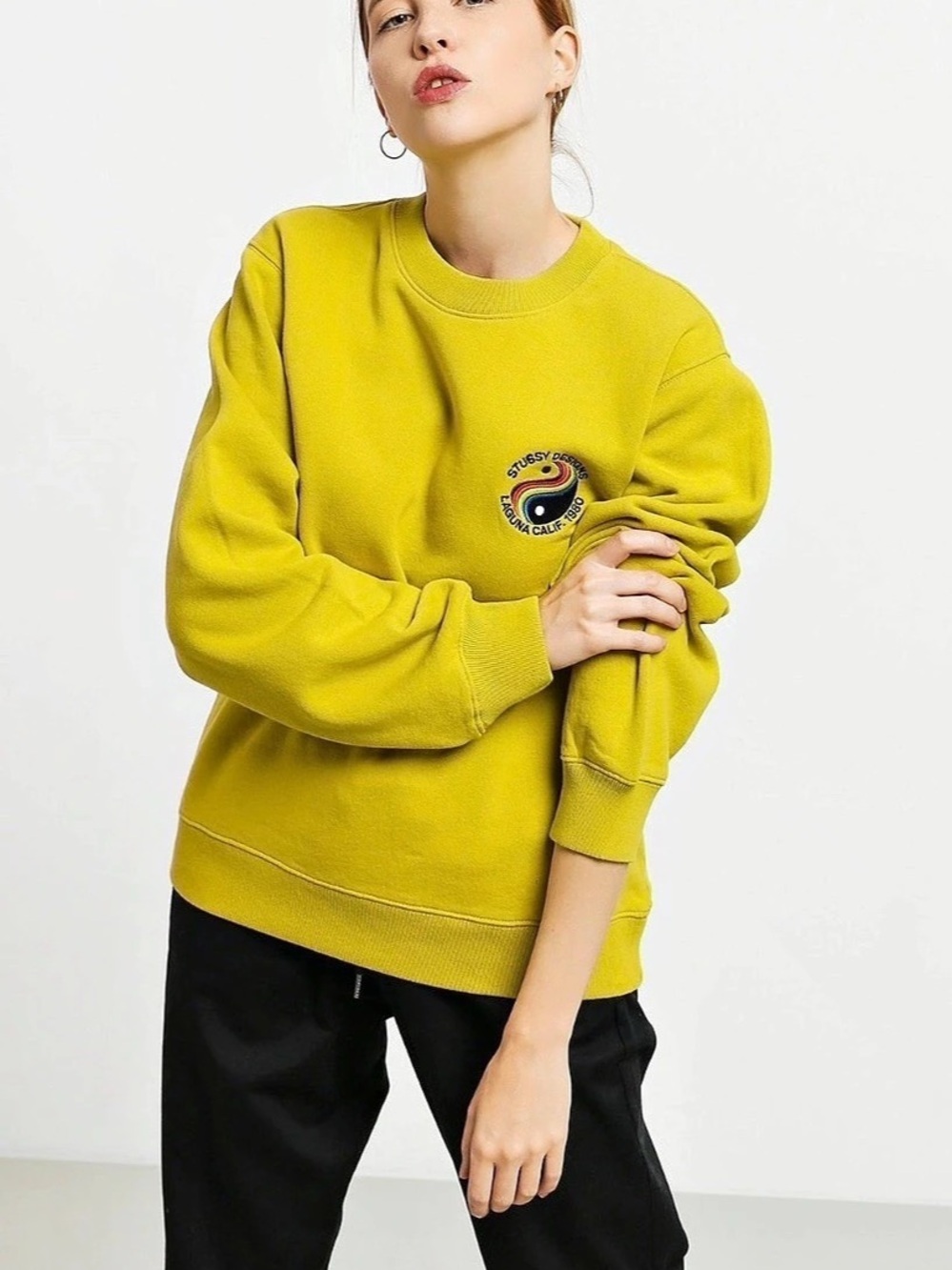 Stussy Designs Laguna Calif 1980 Yin Yang Crewneck Sweatshirt